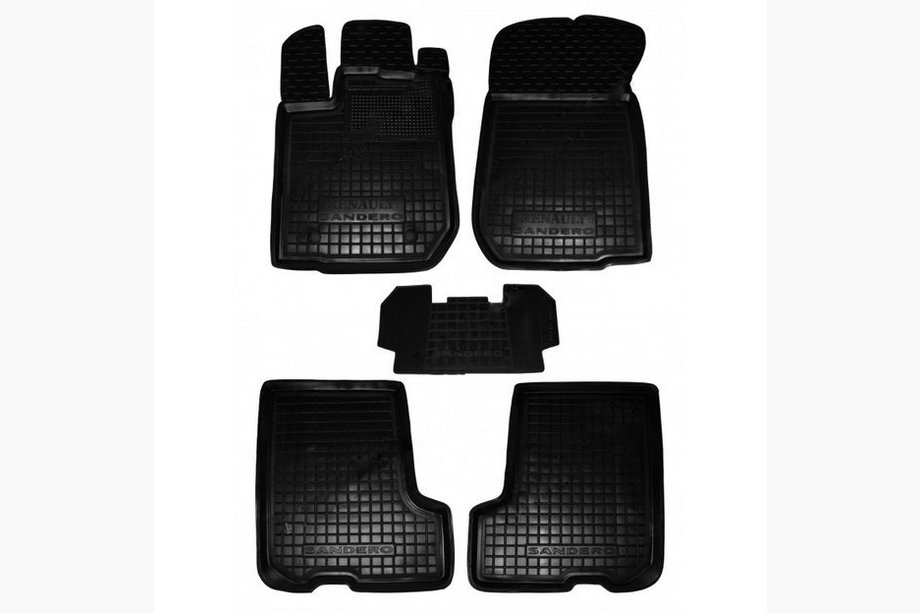 Renault Sandero 2013–2022 Gumijaste preproge z visokim robom (Autogumm) Image