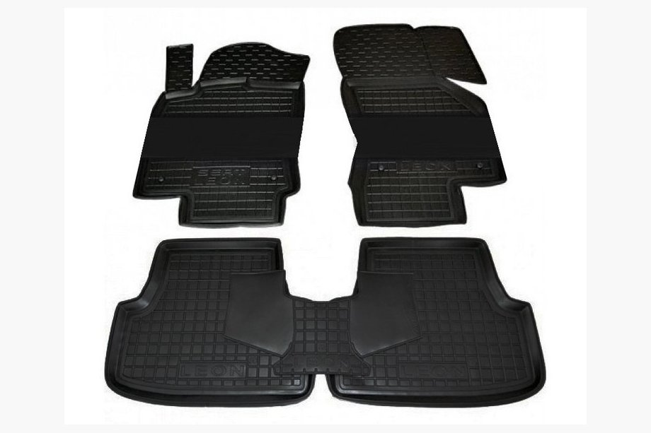 Seat Leon 2013–2020 Gumijasti avtomobilski tepihi s 5D robom (Autogumm) Image