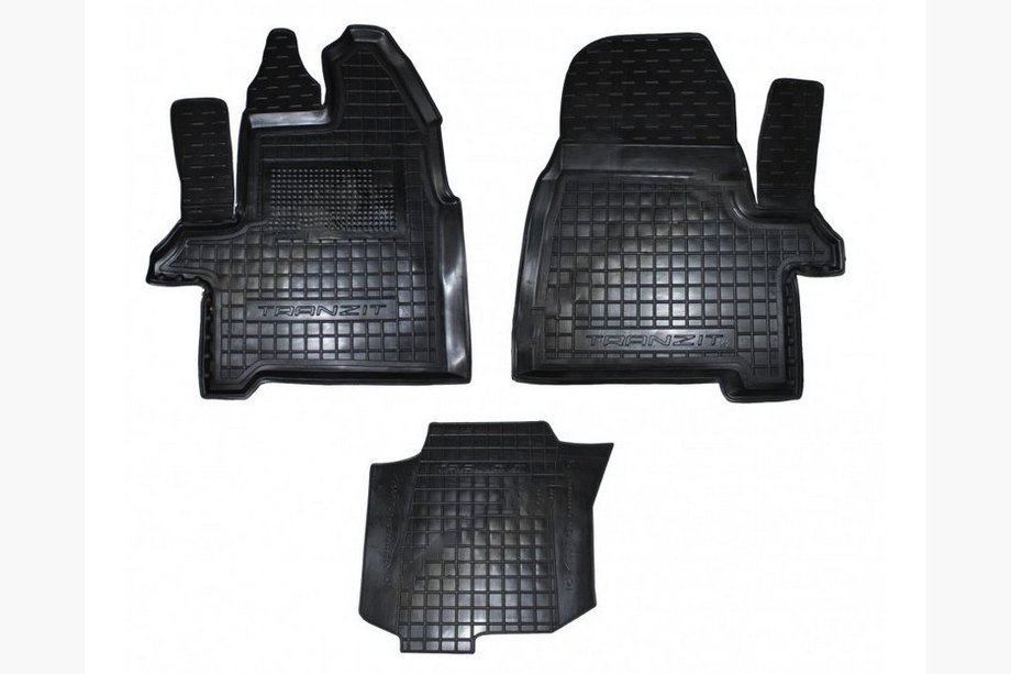 Ford Transit 2014– Gumijaste talne preproge z robom 1+2 (Autogumm) Image