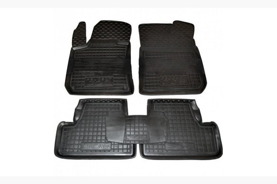 Peugeot 308 2014–2021 Gumijasti tepihi za kabino z robom HB (Autogumm) Image
