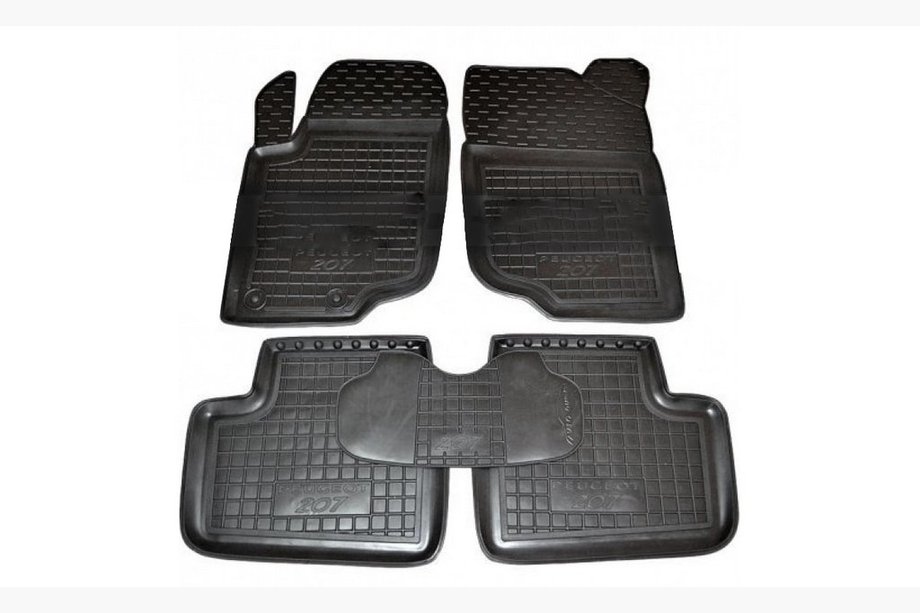 Peugeot 207 2006–2014 Gumijaste preproge z visokim robom (Autogumm) Image