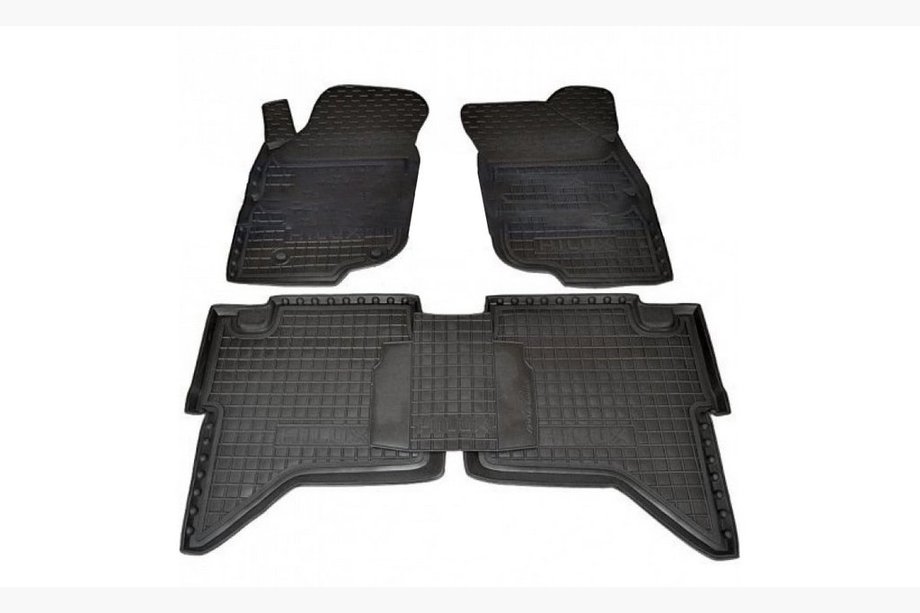 Toyota Hilux 2006–2015 Gumijaste preproge z visokim robom (Autogumm) Image