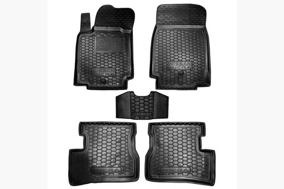 Nissan Micra K12 2003–2010 Gumijaste preproge z visokim robom (Autogumm) Image
