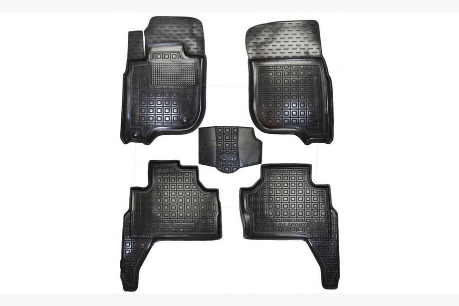 Mitsubishi Pajero Sport 2015– Gumijaste preproge z visokim robom (Autogumm) Image