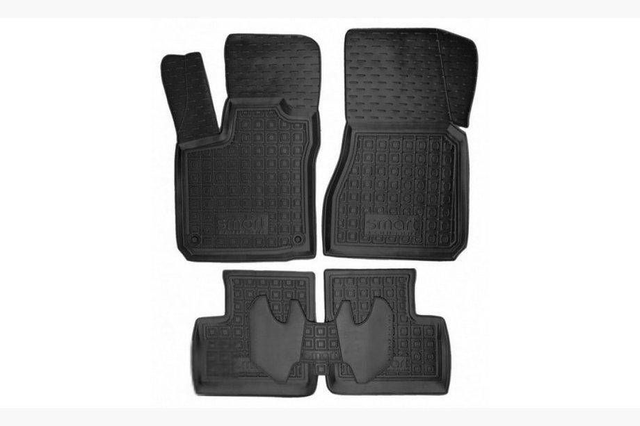 Smart 2007–2014 Gumijasti tepihi za notranjost z robom 2014+ 453 Forfour (Autogumm) Image