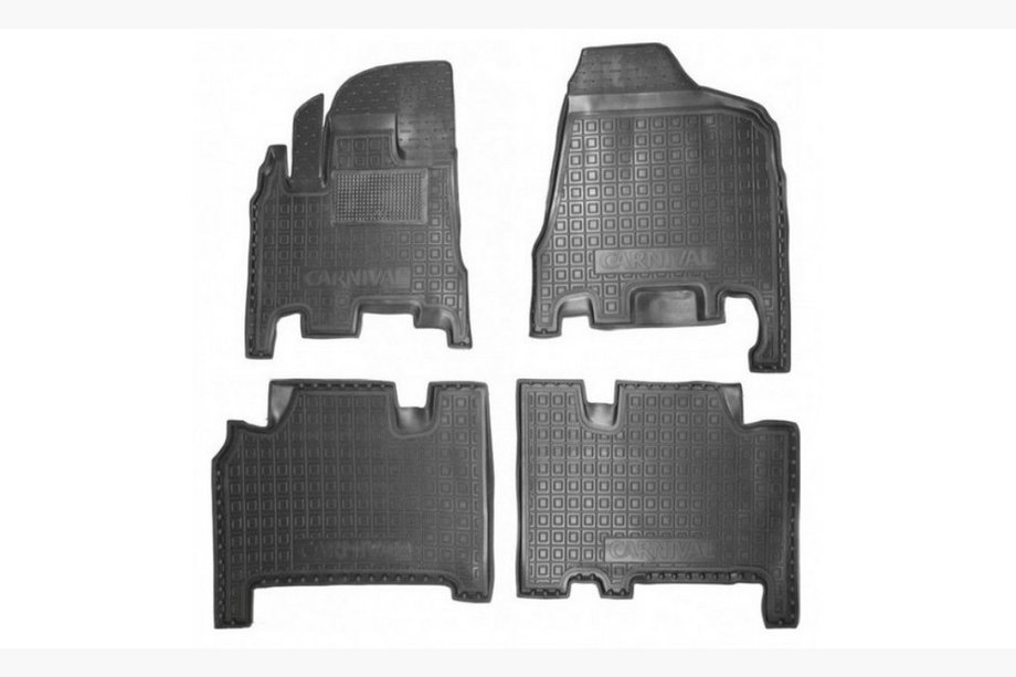 Kia Carnival 2002–2013 Gumijasti tepihi z robom АКПП 2006+ prva in druga vrsta (Autogumm) Image