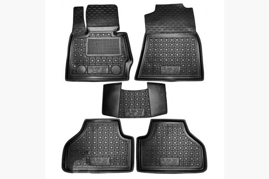 BMW X3 F25 2011–2018 Gumijaste preproge z visokim robom (Autogumm) Image
