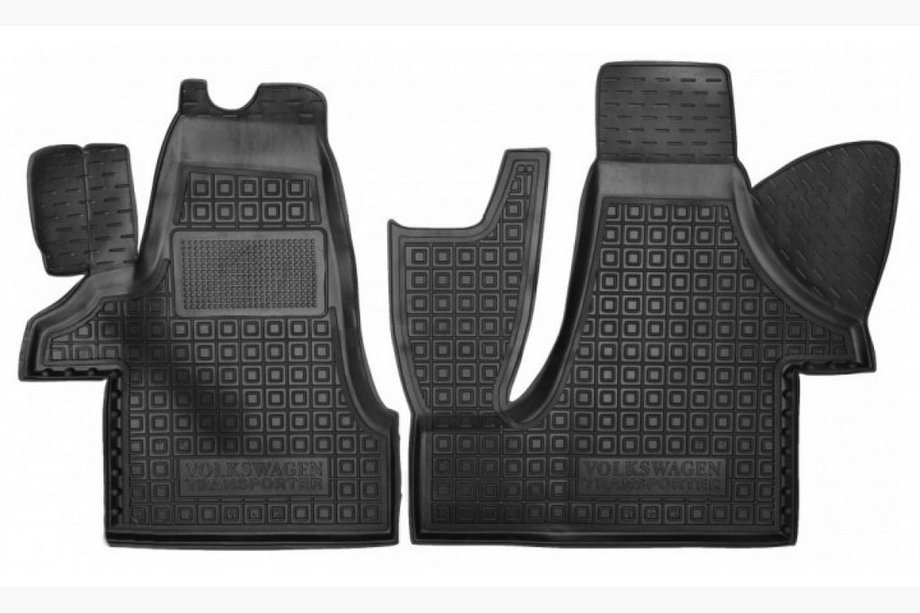 Volkswagen T5 Transporter 2003–2010 Gumijasti tepihi z robom (Autogumm, spredaj za 1+2) Image