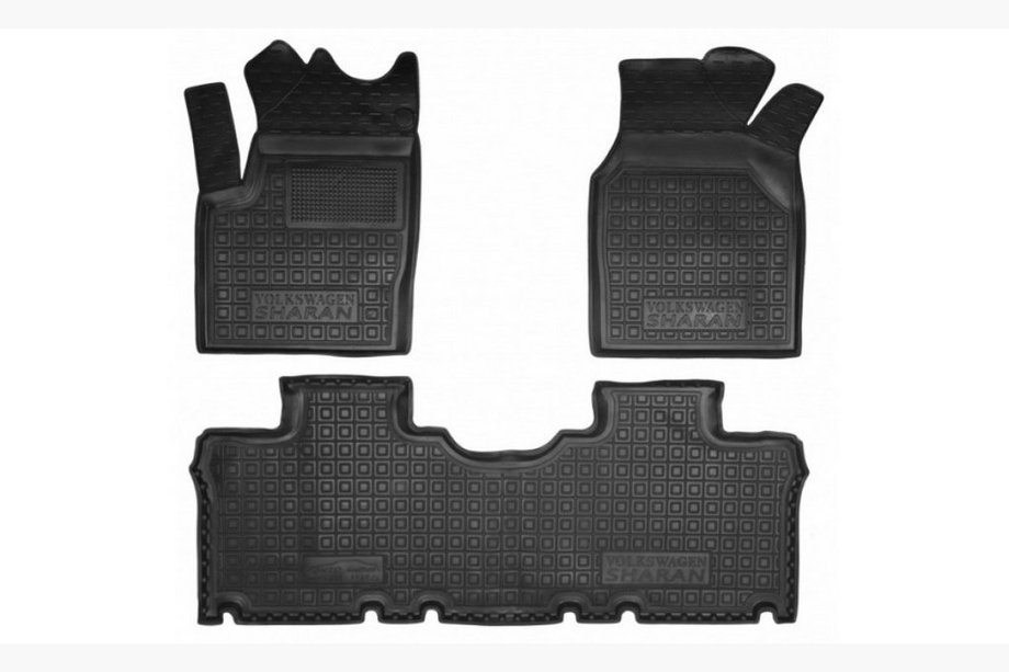 Volkswagen Sharan 1995–2010 Gumijasti tepihi z visokim robom 1995-2000 5 sedežev (Autogumm) Image