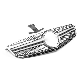 AMG Silver sprednja maska (za C63) Mercedes razred C W204 2007–2015 fotografija 1