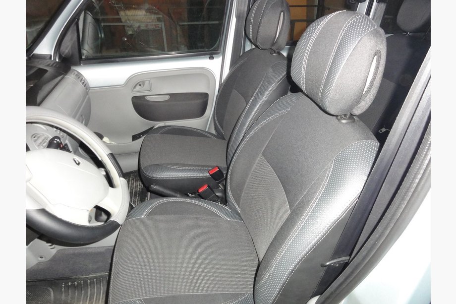 Renault Kangoo 1998–2008 Avtomobilske sedežne prevleke SoyuzAuto Premium iz eko usnja Image
