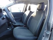 Renault Logan II 2013–2022 Avtomobilske sedežne prevleke (eko usnje + tkanina, Premium) fotografija 5