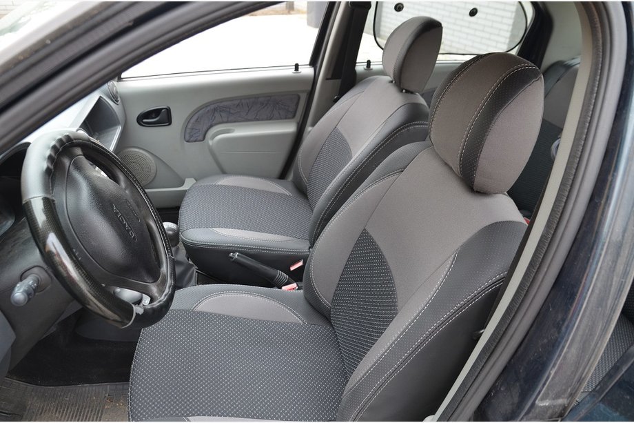 Renault Logan I 2005–2008 Novost! Avtomobilske sedežne prevleke iz eko usnja Brothers Premium Image