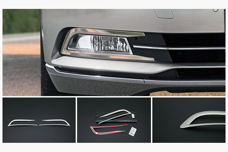 Volkswagen Passat B8 2015–2023 Okrasni pokrovi meglenk 2015-2018 (2 kos, nerjaveče jeklo) Fotografija 1