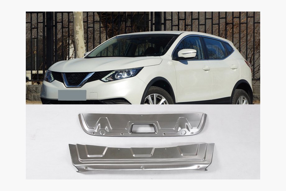 Nissan Qashqai 2014–2021 Razprodaja! Sprednji in zadnji lip V2 (nerjaveče jeklo) Image