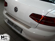 Volkswagen Passat B8 2015–2023 Nerjaveča letev za zadnji odbijač z zavihkom Nataniko (nerjavno jeklo) fotografija 1