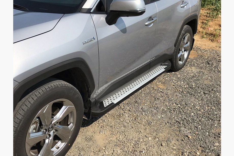 Toyota Rav 4 2019–2025 Stranske stopnice Allmond Grey (2 kosa, aluminij) Image