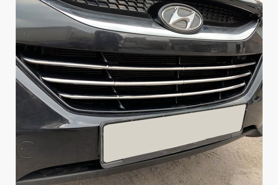 Hyundai IX-35 2010–2015 Letvice za masko hladilnika (3 kosi, nerjavno jeklo) Image