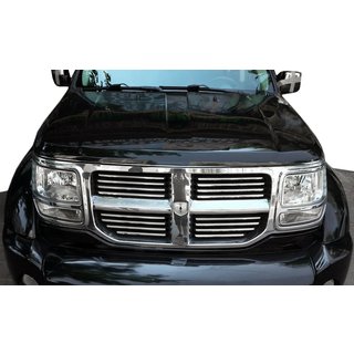 Kromirane obloge za masko (nerjavno jeklo) Dodge Nitro 2006–2011 fotografija 1