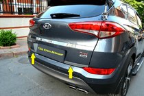 Hyundai Tucson TL 2016–2021 Okrasna obloga roba pokrova prtljažnika (2 dela, nerjaveče jeklo) fotografija 1
