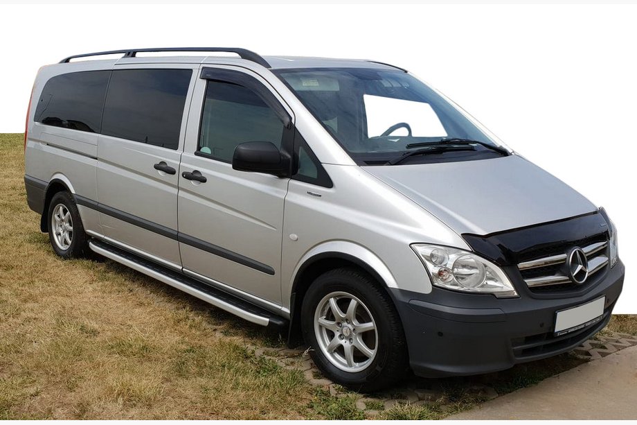 Mercedes Vito W639 2004–2014 Stranske stopnice Fullmond (2 kos, aluminij) Dolga (ExtraLong) Image