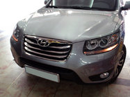 Hyundai Santa Fe 2 2006–2012 Nerjaveče okrasne letvice za masko (2010-2012, 4 kos) fotografija 2