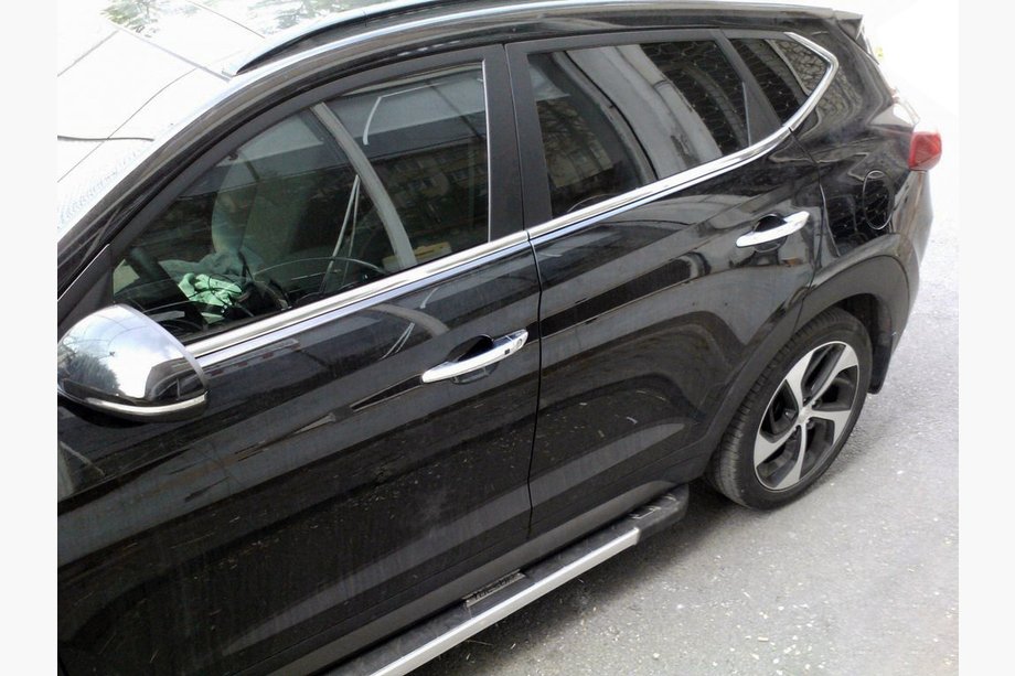 Hyundai Tucson TL 2016–2021 Spodnje okenske letve (6 kos, nerjaveče jeklo) OmsaLine - italijansko nerjavno jeklo Image