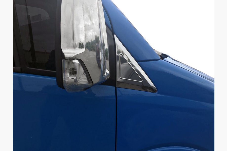 Volkswagen Crafter 2006–2016 Obrobe pri ogledalih (2 kosa, nerjaveče jeklo) OmsaLine - italijansko nerjavno jeklo Fotografija 2