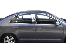 Volkswagen Jetta 2006–2011 Zunanja okenska obroba (4 kosi, inox) fotografija 2