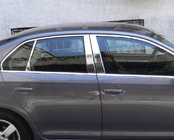 Volkswagen Jetta 2006–2011 Okrasne letve stebričkov vrat (6 kos, nerjavno jeklo) fotografija 1