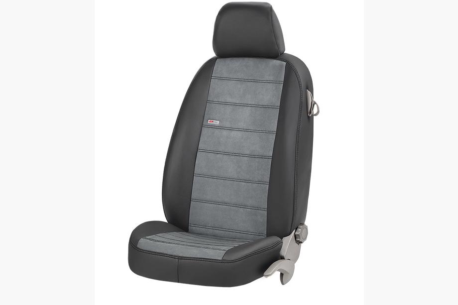 Hyundai IX-35 2010–2015 Prevleke za avtosedeže iz eko usnja + tkanine + alcantare Antara (celoten komplet) Fotografija 7
