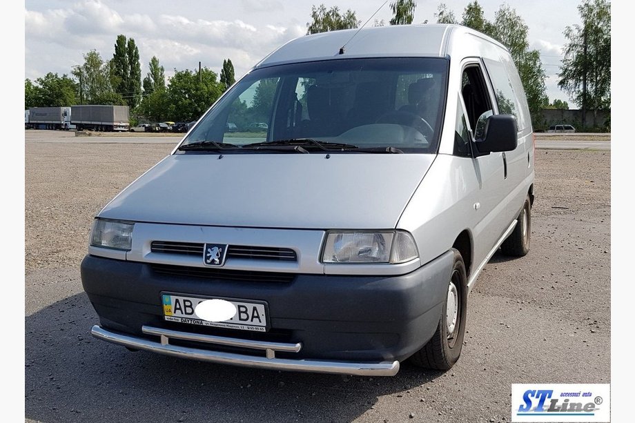 Peugeot Expert 1995–2007 Sprednji zaščitni lok ST016 (nerjaveče jeklo) 60/42 mm Fotografija 2