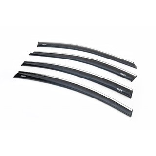 Deflektorji oken s kromirano letvijo SD (4 kosi, Niken) Chevrolet Cruze 2009–2015 fotografija 1