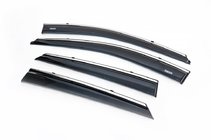 Hyundai IX-35 2010–2015 Vetrni deflektorji oken s kromirano letvico (4 kos, Niken) fotografija 1