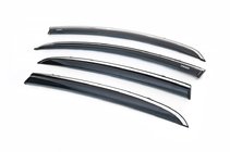 Opel Corsa D 2007–2014 Vetrni deflektorji oken s kromirano letvico (4 kos, Niken) fotografija 1