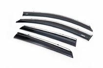 Nissan Qashqai 2007–2010 Vetrni deflektorji oken s kromirano letvico (4 kos, Niken) fotografija 5