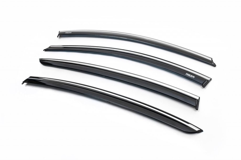 Renault Fluence 2009–2016 Vetrni deflektorji za stekla s kromom (4 kos, Niken Chrome) Image