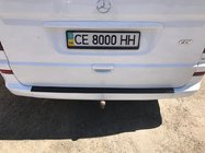 Mercedes Viano 2004–2014 Plastična zaščitna obloga zadnjega odbijača z zavihkom DDU (plastika) fotografija 3