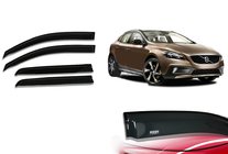 Volvo V40 2012– Vetrni deflektorji za okna (4 kosi, Niken) fotografija 1