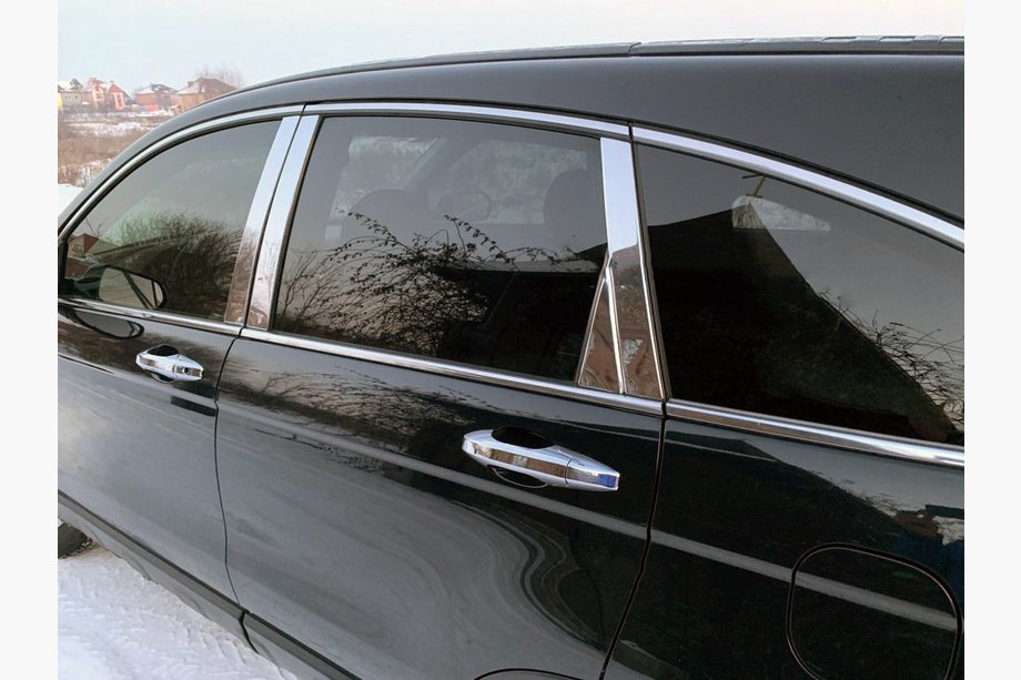 Honda CRV 2007–2011 Nerjavni pokrovi stebričkov vrat (8 kos) Fotografija 6