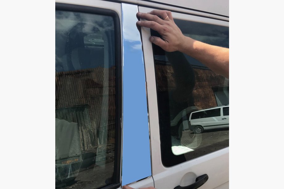 Volkswagen T5 Transporter 2003–2010 Znižano! Kromirane obloge stebričkov (leva stran) Image