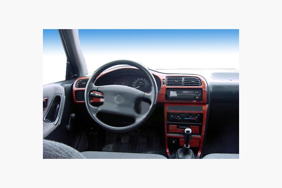 Nissan Sunny 1990–1995 AKCIJA! Okrasne letvice za armaturno ploščo v lesnem dekorju Image
