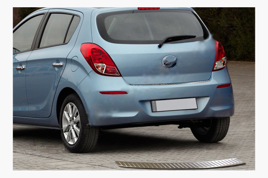Hyundai I-20 2012–2014 Zaščitna letev za zadnji odbijač OmsaLine (nerjaveče jeklo) Image