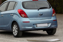 Hyundai I-20 2012–2014 Zaščitna letev za zadnji odbijač OmsaLine (nerjaveče jeklo) fotografija 1