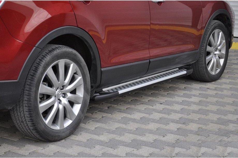 Mazda CX-9 2007–2016 Stranske stopnice Allmond Grey (2 kos, aluminij) Image