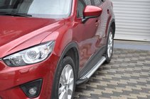Mazda CX-5 2012–2017 Stranske stopnice Allmond Grey (2 kos, aluminij) fotografija 1
