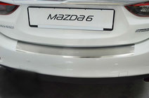 Mazda 6 2012–2024 Zaščitna letev za zadnji odbijač z zavihkom Nataniko (4D, inox) fotografija 1