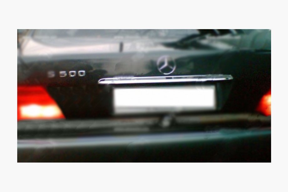 Mercedes razred S W140 1991–1998 Okrasna letev nad registrsko tablico (inox) Image