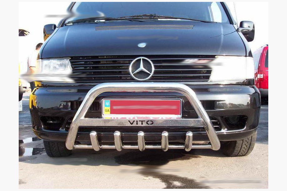 Mercedes Vito W638 1996–2003 Sprednji zaščitni lok WT003/4 (nerjavno jeklo) z napisom, 60 mm Fotografija 9