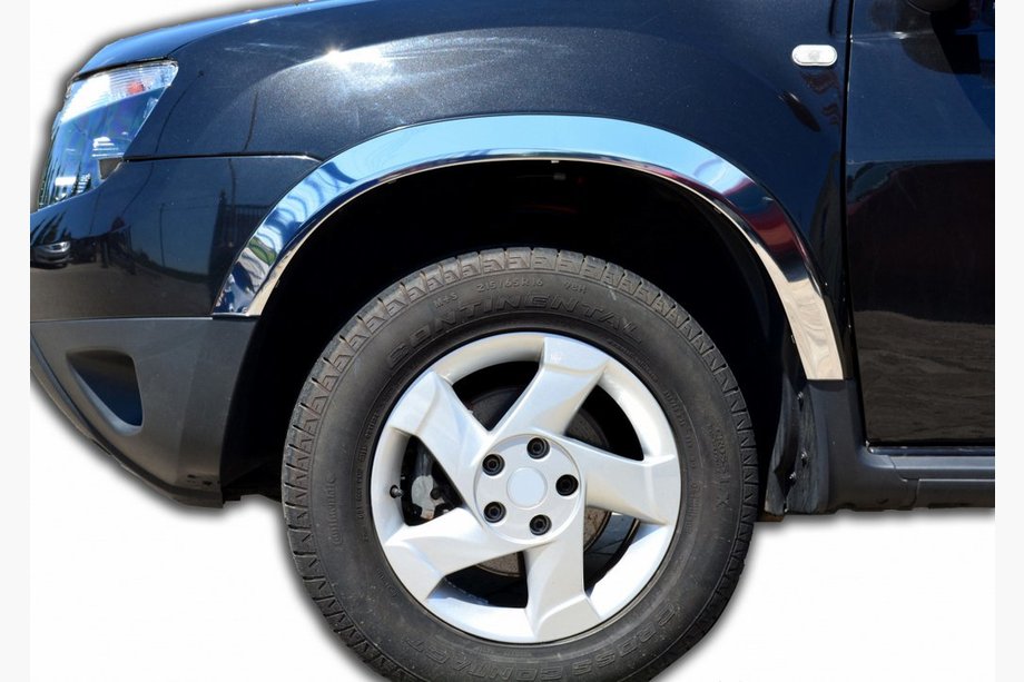 Dacia Duster 2008–2018 Obrobe blatniških lokov (4 kosi, nerjavno jeklo) Image